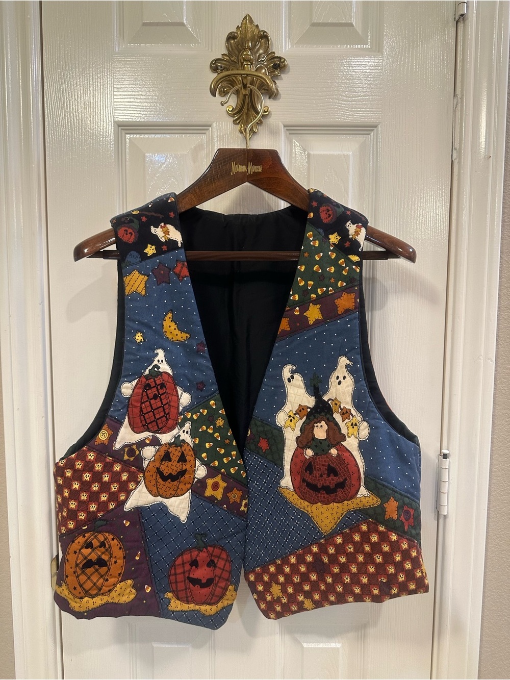 Custom Home Sewn Quilted Women’s Halloween Vest Size XL 16/18